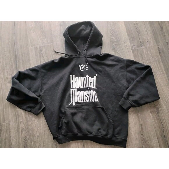 The HAUNTED MANSION Disney Halloween Hoodie Mens XL Pullover Has Wear READ - Picture 2 of 7